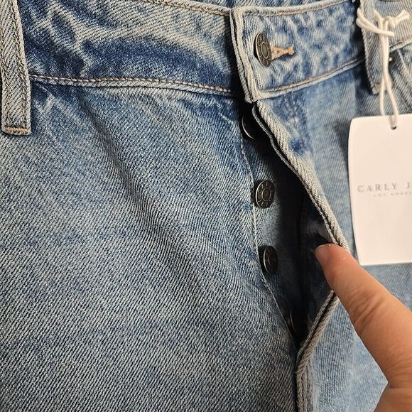 Carly Jean Topanga Jeans Los Angeles Distressed Size 1X NWT Wide Leg 90s Y2K - Picture 7 of 11